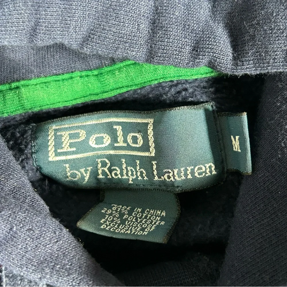 Polo by Ralph Lauren Navy Hoodie with Yellow USA Appliqué